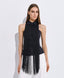 SLEEVELESS SHIRT WITH FRINGES