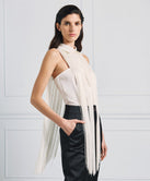 SLEEVELESS SHIRT WITH FRINGES