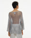 METALLIC-EFFECT KNITTED BLOUSE WITH V