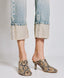 CROPPED DENIM PANTS WITH TURN-UP HEMLINES