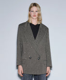 HERRINGBONE BLAZER WITH SEQUINS