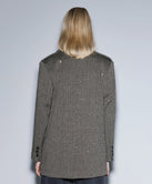 HERRINGBONE BLAZER WITH SEQUINS