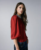 SHIMMERY BLOUSE WITH RHINESTONES