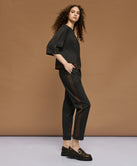 BLOUSE WITH SUEDE-EFFECT DETAILS