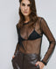 MESH BLOUSE WITH RHINESTONES