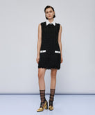 TWEED DRESS WITH LACE DETAILS