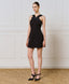 MINI HALTER DRESS WITH A BOW