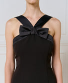 MINI HALTER DRESS WITH A BOW