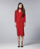 DRESS WITH V-NECKLINE AND BELT