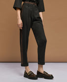 PANTS WITH SIDE DETAILS AND TURN-UP HEMS