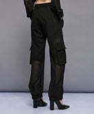 CARGO PANTS WITH MUSLIN DETAILS