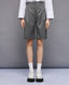 PLEATED BERMUDA SHORTS