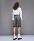 PLEATED BERMUDA SHORTS