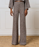 WIDE-LEG PANTS WITH SEQUINS