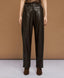 FAUX LEATHER CARROT PANTS