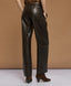 FAUX LEATHER CARROT PANTS