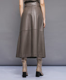 HIGH-WAIST FAUX LEATHER SKIRT