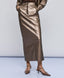 MIDI FAUX LEATHER-EFFECT SKIRT