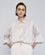 SATIN SHIRT WITH PUFF SLEEVES