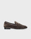 BIBI LOU ASHE HORSEBIT-DETAIL VELVET LOAFERS