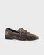 BIBI LOU ASHE HORSEBIT-DETAIL VELVET LOAFERS