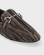 BIBI LOU ASHE HORSEBIT-DETAIL VELVET LOAFERS