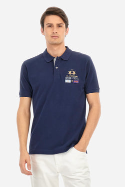 REGULAR FIT POLO SHIRT IN STRETCH COTTON PIQUÉ - ADALINO
