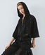 ACCESS FASHION BOMBER JACKET WITH SHEER FABRIC AND EMBROIDERY
