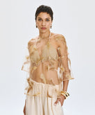 ACCESS FASHION SHEER EMBROIDERED BLOUSE