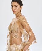 ACCESS FASHION SHEER EMBROIDERED BLOUSE