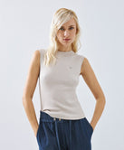 ACCESS FASHION RIBBED TOP WITH MONOGRAM