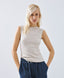 ACCESS FASHION RIBBED TOP WITH MONOGRAM