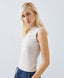 ACCESS FASHION RIBBED TOP WITH MONOGRAM