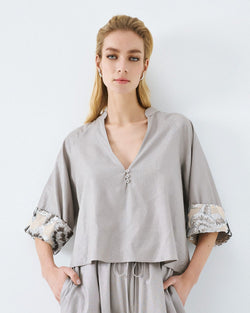ACCESS FASHION BLOUSE WITH SEQUIN DETAILS