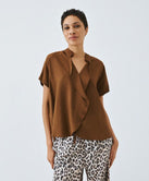 ACCESS FASHION BLOUSE WITH A CRINKLED TEXTURE