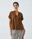 ACCESS FASHION BLOUSE WITH A CRINKLED TEXTURE