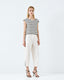ACCESS FASHION STRIPED SLEEVELESS TOP WITH SEQUINS