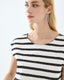 ACCESS FASHION STRIPED SLEEVELESS TOP WITH SEQUINS