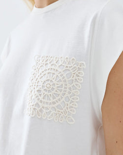 ACCESS FASHION BLOUSE WITH KNITTED DETAIL