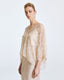 ACCESS FASHION SEMI-SHEER BLOUSE WITH SEQUINS AND FRINGES