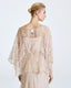 ACCESS FASHION SEMI-SHEER BLOUSE WITH SEQUINS AND FRINGES