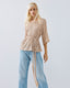 ACCESS FASHION SEQUIN BLOUSE WITH A SCARF