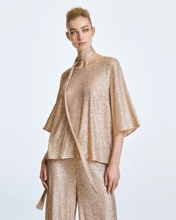 ACCESS FASHION SEQUIN BLOUSE WITH A SCARF