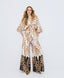 ACCESS FASHION TIE-FRONT PRINTED BLOUSE