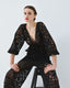 ACCESS FASHION DEVORE BLOUSE WITH TIE DETAILS