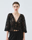 ACCESS FASHION DEVORE BLOUSE WITH TIE DETAILS