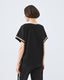 ACCESS FASHION BLOUSE WITH V NECKLINE AND BELT