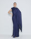 ACCESS FASHION ONE-SHOULDER DRESS WITH CAPE