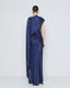 ACCESS FASHION ONE-SHOULDER DRESS WITH CAPE
