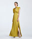 ACCESS FASHION MAXI DRESS WITH V-NECK AND METALLIC DETAIL